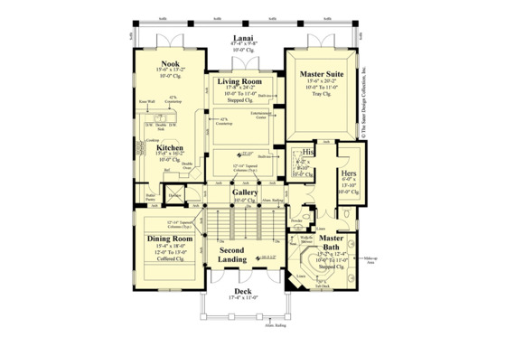 Floor Plan - Upper Floor for European House Plan #930-505 - 4 bed, 4.5 bath
