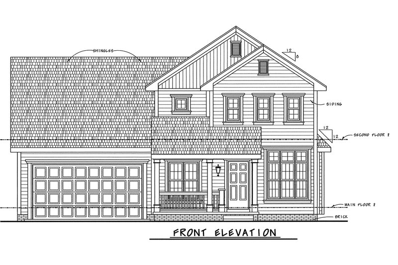 Dream House Plan - Exterior - Front Elevation 3 for Country House Plan #20-2224 - 3 bed, 2.5 bath