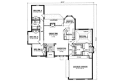 European Style House Plan - 4 Beds 2 Baths 2020 Sq/Ft Plan #42-136 