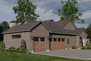 Exterior - Rear Elevation for Barndominium House Plan #923-366 - 3 bed, 3.5 bath