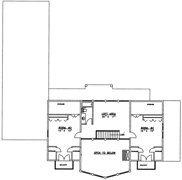 Dream House Plan - Modern Floor Plan - Upper Floor Plan #117-233