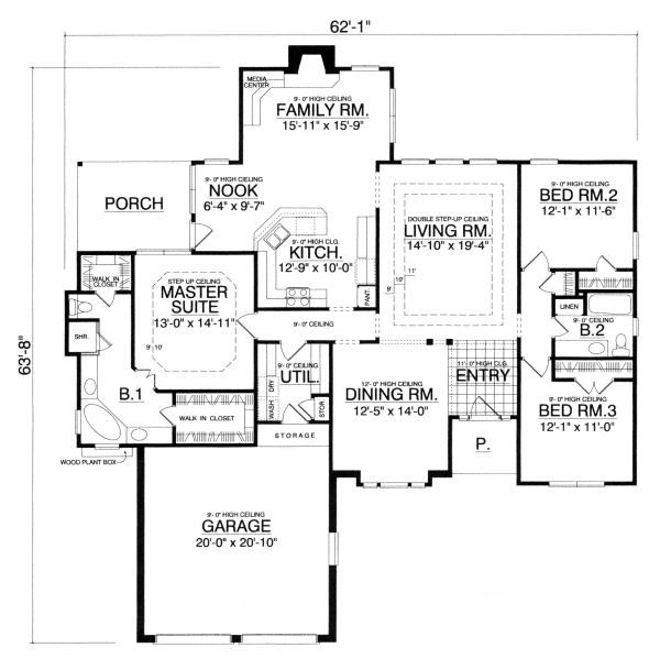 European Floor Plan - Main Floor Plan #40-383