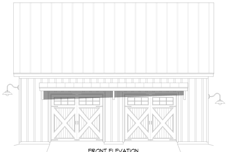 House Blueprint - Exterior - Front Elevation 3 for Country House Plan #932-1268, 0 bath