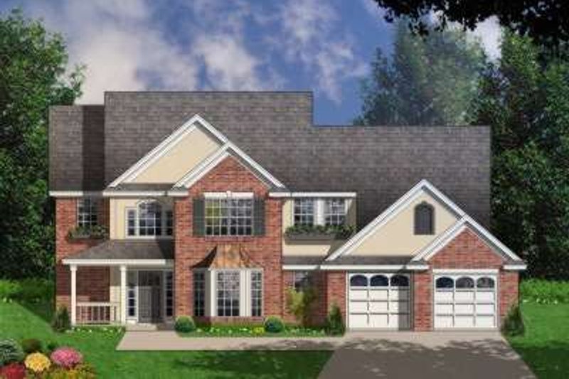 Dream House Plan - Country Exterior - Front Elevation Plan #40-206