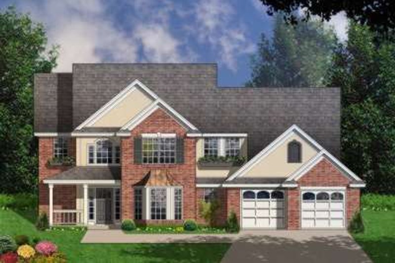 Home Plan - Country Exterior - Front Elevation Plan #40-206