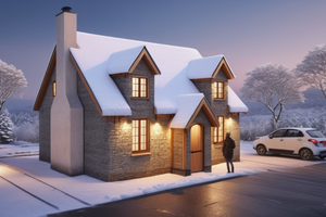 European Exterior - Front Elevation Plan #542-5