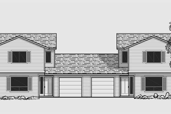 Exterior - Front Elevation for Traditional House Plan #303-371 - 2 bed, 1.5 bath
