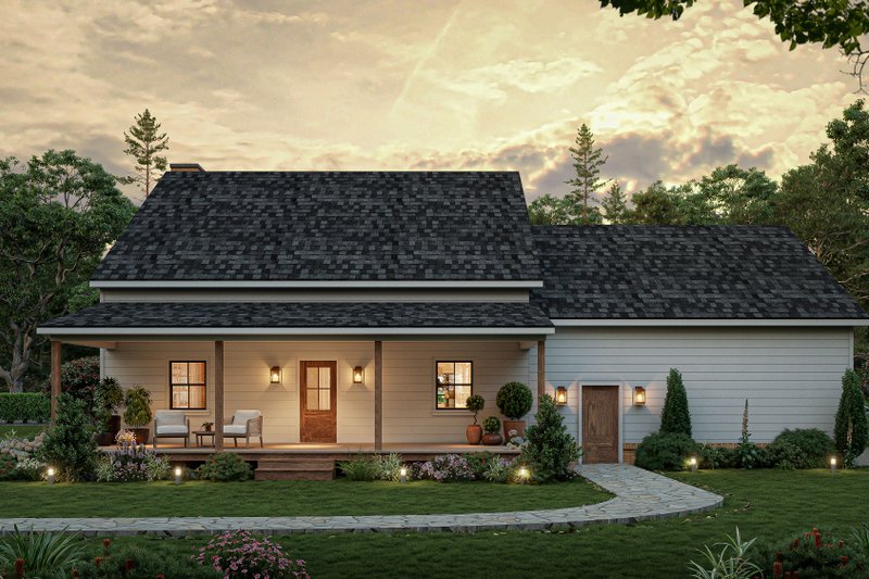 House Blueprint - Exterior - Rear Elevation 1 for Farmhouse House Plan #1117-39 - 3 bed, 2.5 bath
