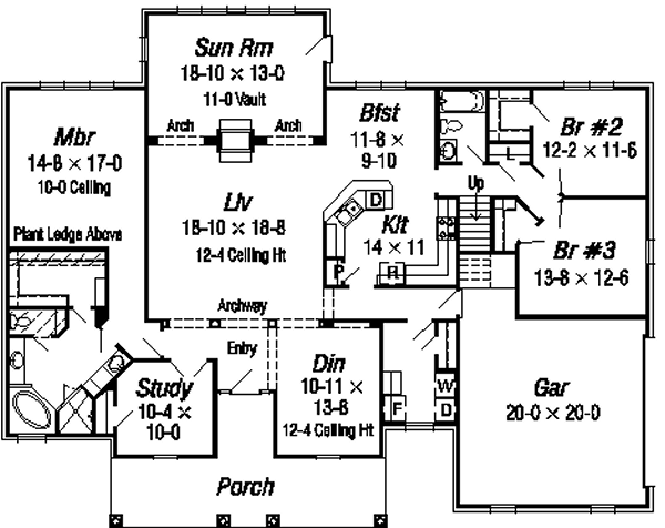 Traditional Floor Plan - Main Floor Plan #329-288