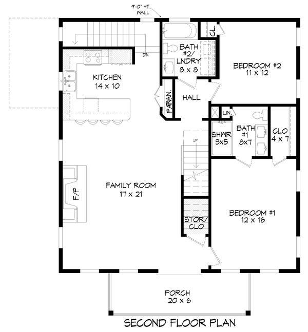House Plan Design - Contemporary Floor Plan - Upper Floor Plan #932-503