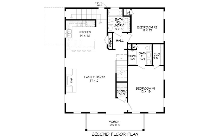 House Blueprint - Floor Plan - Upper Floor for Contemporary House Plan #932-503 - 3 bed, 3.5 bath