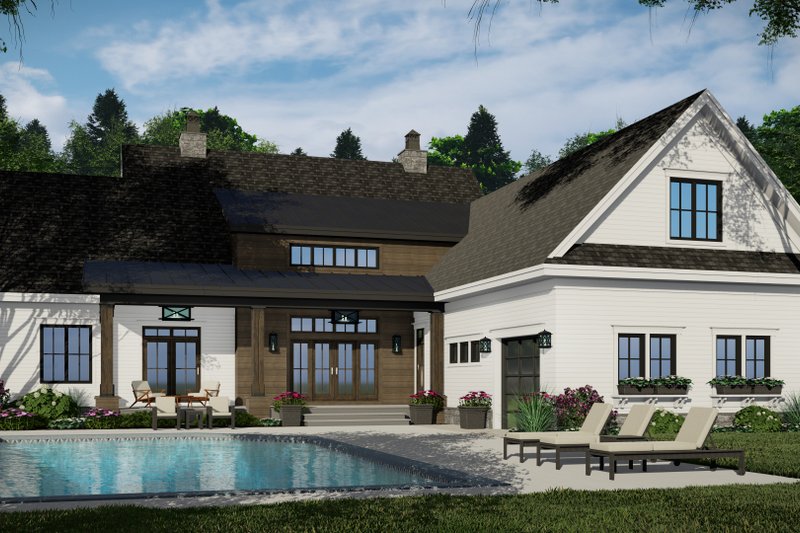 Dream House Plan - Exterior - Rear Elevation for Farmhouse House Plan #51-1242 - 5 bed, 4.5 bath