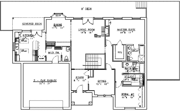 House Plan Design - Traditional Floor Plan - Main Floor Plan #117-144
