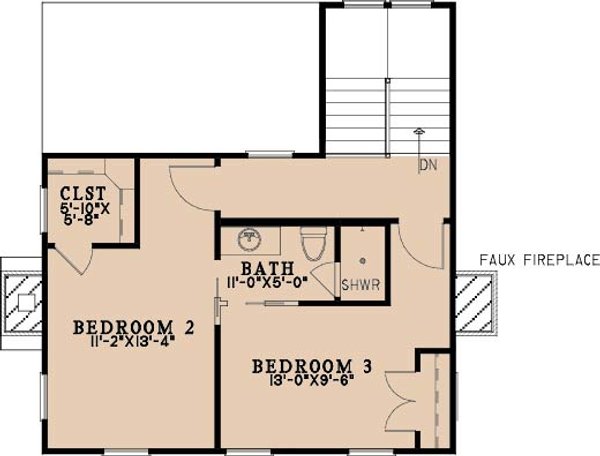 Home Plan - Floor Plan - Upper Floor for Farmhouse House Plan #923-514 - 3 bed, 2.5 bath