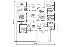 Floor Plan - Main Floor for Traditional House Plan #65-253 - 4 bed, 2.5 bath