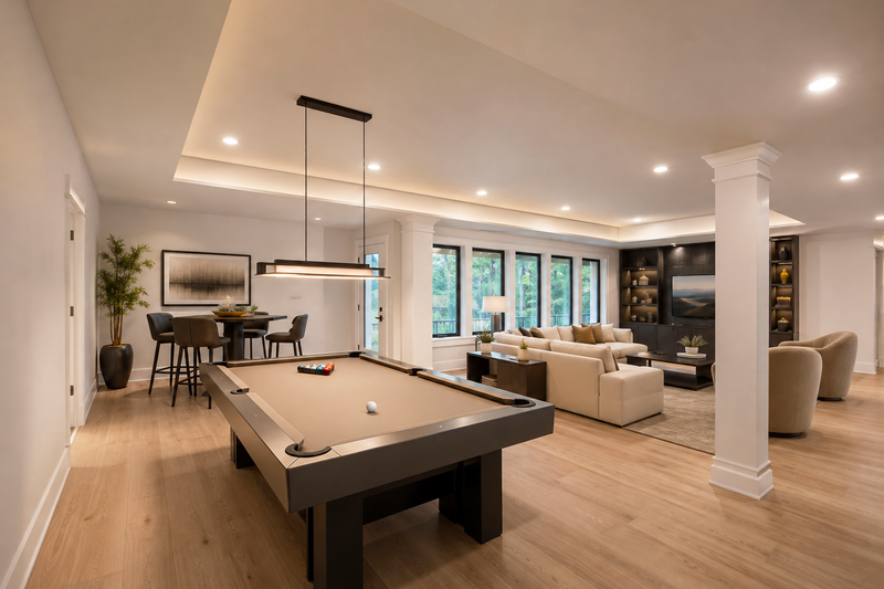 Architectural House Design - Interior - Family Room 1 for Farmhouse House Plan #928-461 - 3 bed, 2 bath