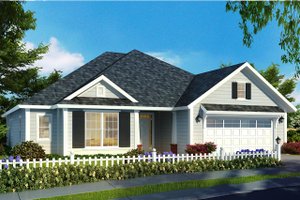 Ranch Exterior - Front Elevation Plan #513-2173