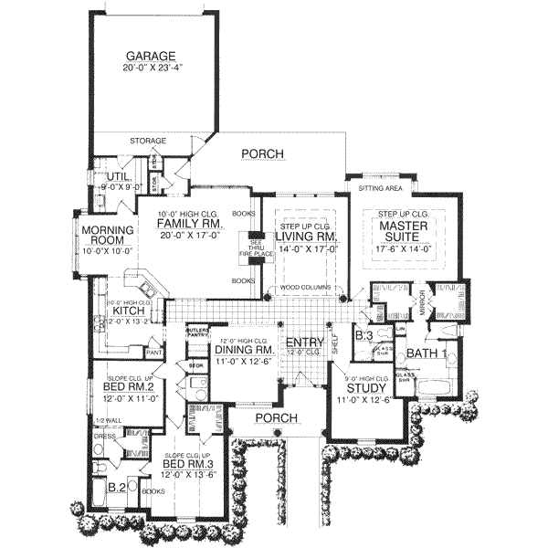 European Floor Plan - Main Floor Plan #40-142