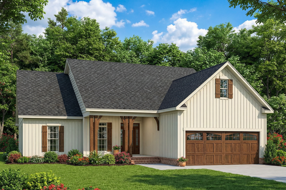 Exterior - Front Elevation 3 for Traditional House Plan #17-2379 - 3 bed, 2 bath