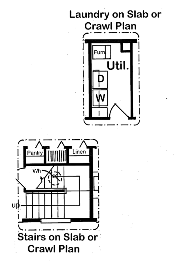 Alternate floor plan - 2200 square foot traditional home