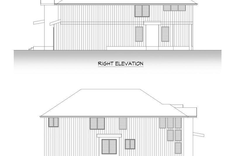 Architectural House Design - Exterior - Other Elevation 3 for Contemporary House Plan #1066-202 - 5 bed, 4.5 bath