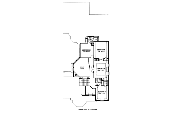 Floor Plan - Upper Floor for European House Plan #141-300 - 4 bed, 4.5 bath