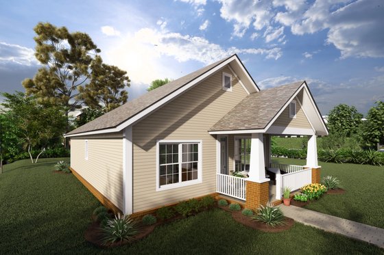 Exterior - Other Elevation 2 for Cottage House Plan #513-2084 - 2 bed, 2 bath