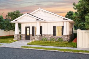 Ranch Exterior - Front Elevation Plan #1077-6