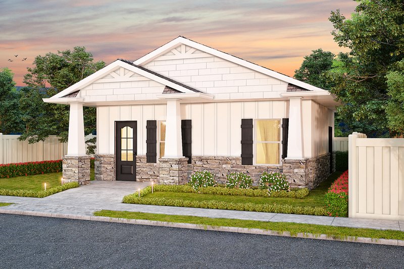 Architectural House Design - Ranch Exterior - Front Elevation Plan #1077-6