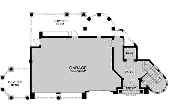 Floor Plan - Lower Floor for Mediterranean House Plan #115-148 - 3 bed, 5 bath