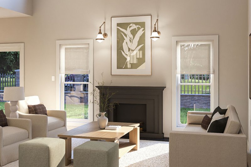 Home Plan - Interior - Family Room for Craftsman House Plan #455-231 - 3 bed, 3 bath