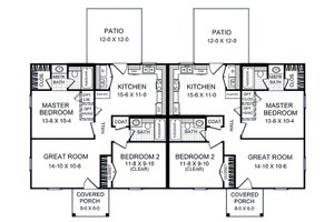 Floor Plan - Main Floor for Country House Plan #21-634 - 2 bed, 2 bath