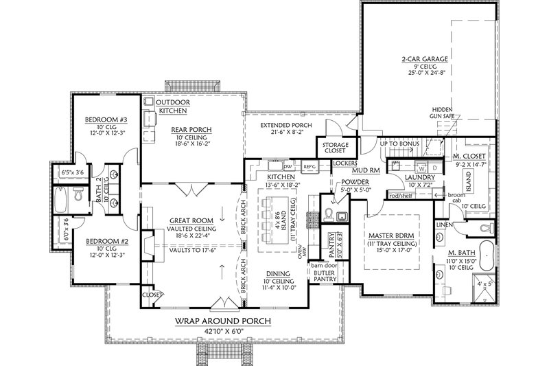 Home Plan - Optional Rear Garage
