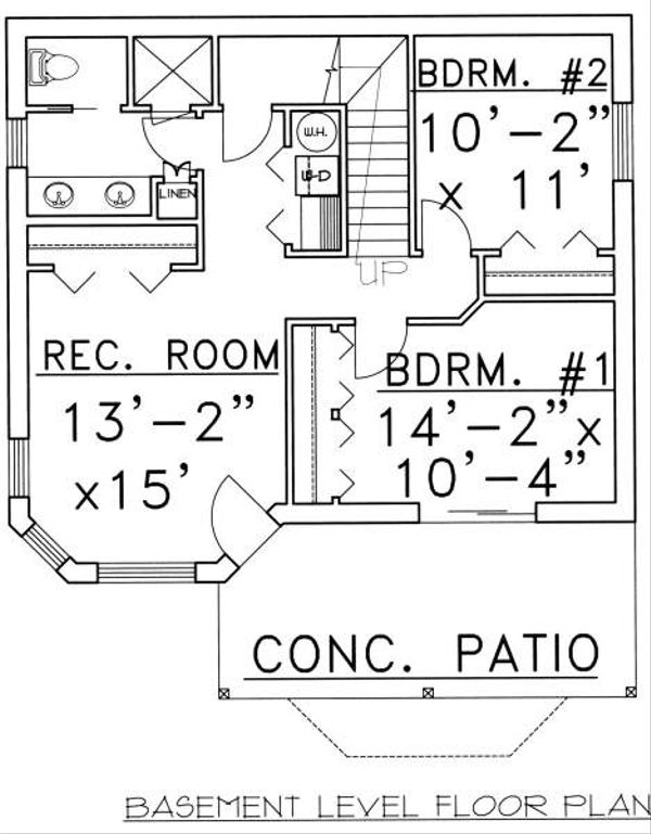 Home Plan - Traditional Floor Plan - Lower Floor Plan #117-557