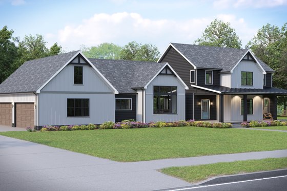 Exterior - Other Elevation for Colonial House Plan #1089-41 - 3 bed, 3.5 bath