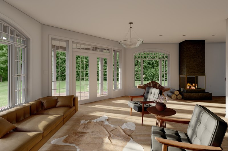 Home Plan - Interior - Family Room for Country House Plan #126-130 - 3 bed, 2 bath