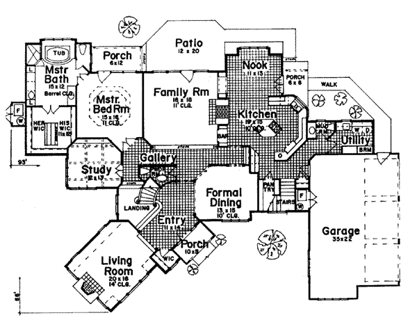 Dream House Plan - European Floor Plan - Main Floor Plan #52-159