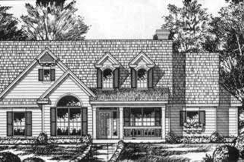 Dream House Plan - Southern Exterior - Front Elevation Plan #40-352