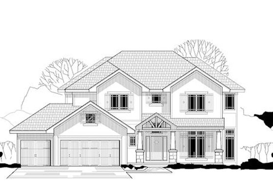 Exterior - Front Elevation for Craftsman House Plan #67-887 - 4 bed, 3.5 bath