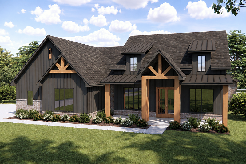 Home Plan - Exterior - Front Elevation 3 for Farmhouse House Plan #1119-23 - 4 bed, 2 bath