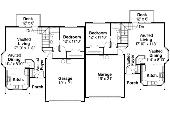 Floor Plan - Main Floor for Traditional House Plan #124-678 - 3 bed, 2 bath