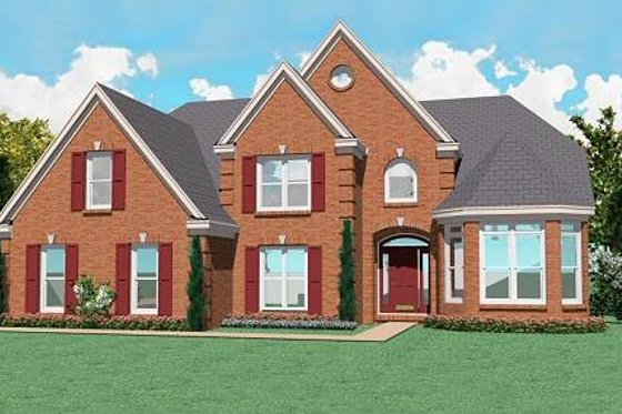 Exterior - Front Elevation for Traditional House Plan #81-301 - 4 bed, 3 bath