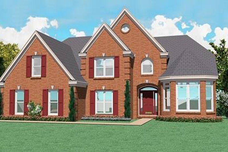 Exterior - Front Elevation 2 for Traditional House Plan #81-301 - 4 bed, 3 bath