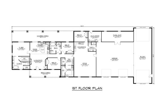 Floor Plan - Main Floor for Country House Plan #1064-272 - 4 bed, 3 bath