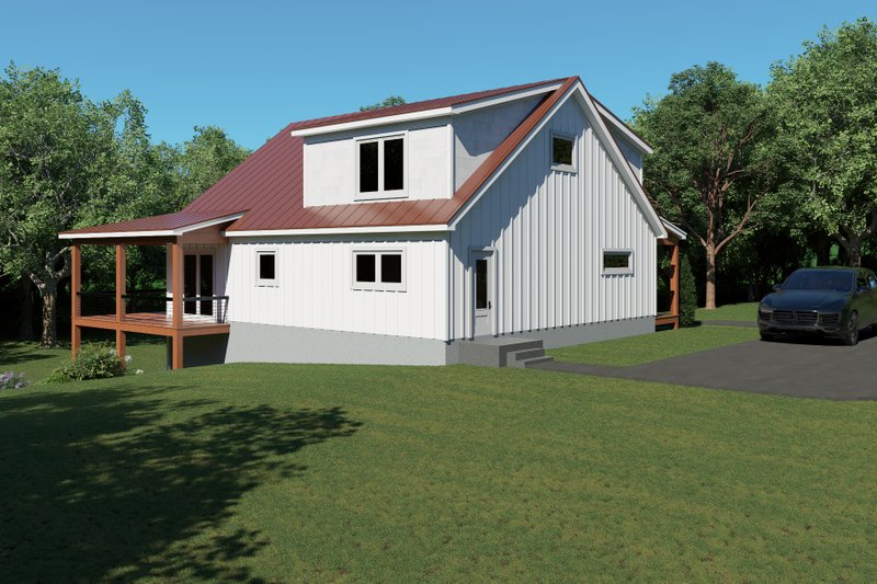 House Blueprint - Exterior - Rear Elevation for Country House Plan #932-1411 - 3 bed, 2.5 bath