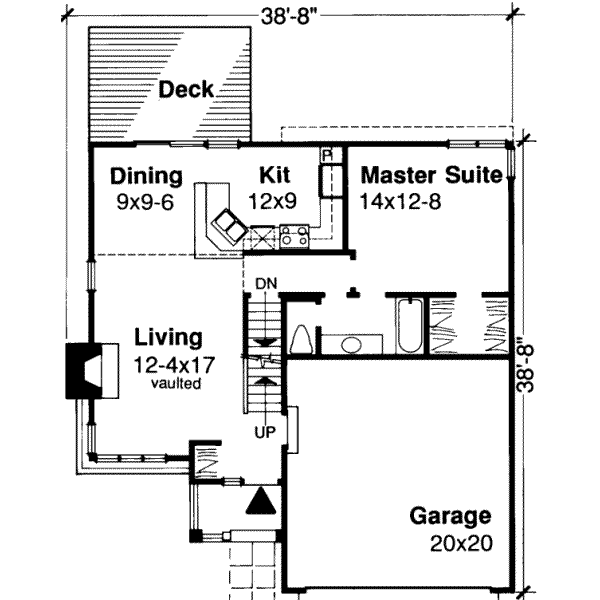 House Design - Floor Plan - Main Floor Plan #320-134