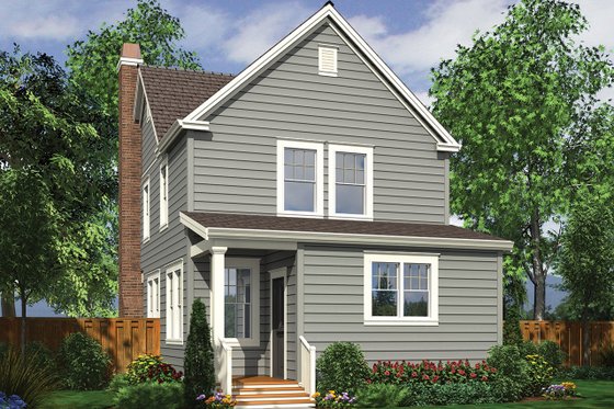 Exterior - Rear Elevation for Farmhouse House Plan #48-977 - 3 bed, 2.5 bath