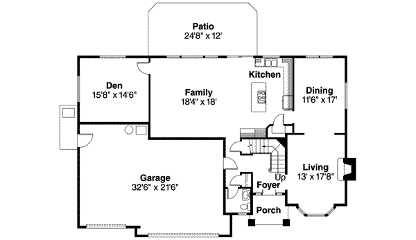Home Plan - Traditional Floor Plan - Main Floor Plan #124-525