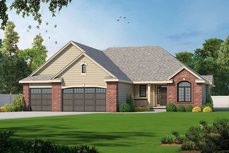 Home Plan - Exterior - Front Elevation 3 for Traditional House Plan #20-2078 - 3 bed, 2.5 bath