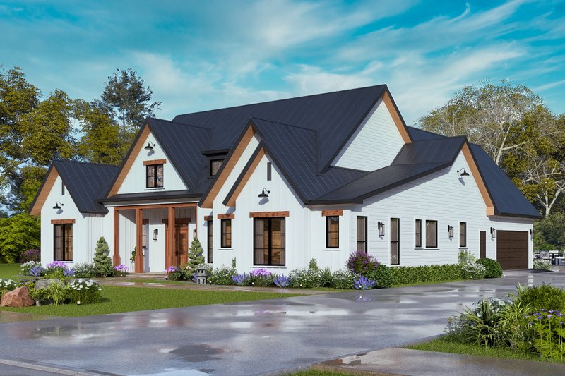 House Design - Exterior - Front Elevation 8 for Farmhouse House Plan #119-473 - 3 bed, 3.5 bath
